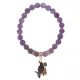 Браслет Ворон (интеллект и мудрость) нат.камень Аметист 8мм BS-CR-0183