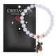 Браслет Ворон (интеллект и мудрость) синт.камень Лунный камень 8мм BS-CR-0191