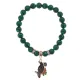 Браслет Ворон (интеллект и мудрость) синт.камень Малахит 8мм BS-CR-0192