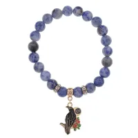 Браслет Ворон (Интеллект и мудрость) нат.камень Содалит 8мм BS-CR-0198