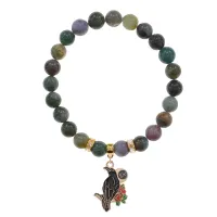 Браслет Ворон (Интеллект и Мудрость) нат.камень Яшма 8мм BS-CR-0205