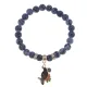 Браслет Ворон (Интеллект и Мудрость) нат.камень синий Африк. агат 8мм BS-CR-0207