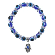 Браслет от сглаза Назар и Хамса, 8мм BS186-02