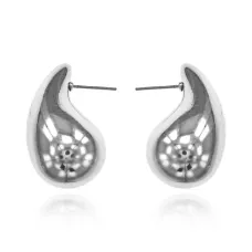 Серьги Капля, 3х1,5х1см, цвет серебряный SE308-02