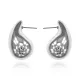 Серьги Капля, 3х1,5х1см, цвет серебряный SE308-02