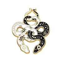 Значок Две змеи, 3х2,5см ZN131