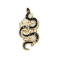 Значок Змея и цветок, 3х1,25см ZN132