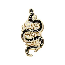 Значок Змея и цветок, 3х1,25см ZN132