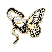 Значок Бабочка и змея, 3х3см ZN133