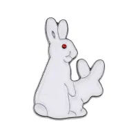 Значок Два кролика, 3х2см ZN141