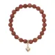 Браслет Сердце (Любовь и Семейное Счастье) синт.камень Корич. авантюрин 8мм BS-CR-0661