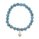 Браслет Сердце (Любовь и Семейное Счастье) синт.камень Бирюза 8мм BS-CR-0665