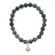 Браслет Сердце (любовь и семейное счастье) синт.камень Цоизит 8мм BS-CR-0682