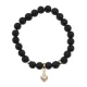 Браслет Сердце (Любовь и семейное счастье) синт.камень Шунгит 8мм BS-CR-0684