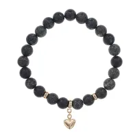 Браслет Сердце (Любовь и семейное счастье) нат.камень Змеевик 8мм BS-CR-0689