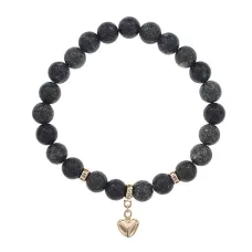 Браслет Сердце (Любовь и семейное счастье) нат.камень Змеевик 8мм BS-CR-0689