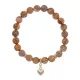 Браслет Сердце (Любовь и семейное счастье) нат.камень Песочная яшма 8мм BS-CR-0690