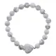 Браслет Сердце из нат.камня Кахолонг 8мм BS-SM-S-07