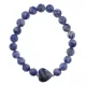 Браслет Сердце из нат.камня Содалит 8мм BS-SM-S-18