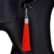 Серьги-кисточки, 7,5х1х1см, цвет красный SE306-02