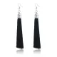 Серьги-кисточки, 7,5х1х1см, цвет черный SE306-03