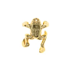 Серьга-кафф Лягушка, цвет золотой SE307