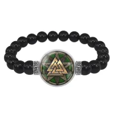 Браслет из черного агата Валькнут BSBA-092