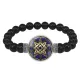Браслет из черного агата Звезда Руси BSBA-093