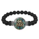 Браслет из черного агата Трискель BSBA-095