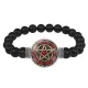 Браслет из черного агата Пентаграмма BSBA-097