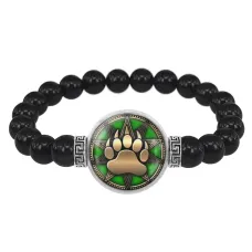 Браслет из черного агата Печать Велеса BSBA-098