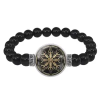 Браслет из черного агата Крест непобедимости BSBA-100