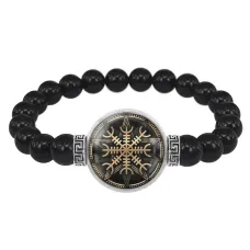 Браслет из черного агата Крест непобедимости BSBA-100