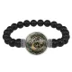 Браслет из черного агата Дерево жизни и пентаграмма BSBA-112