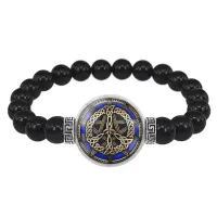 Браслет из черного агата Пацифик BSBA-113