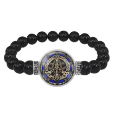 Браслет из черного агата Пацифик BSBA-113