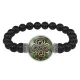 Браслет из черного агата Клевер удачи BSBA-117