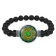 Браслет из черного агата Мандала Удачи BSBA-123