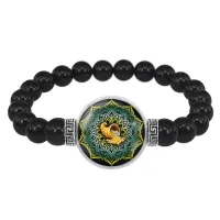 Браслет из черного агата Мандала Изобилия BSBA-128