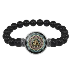 Браслет из черного агата Мандала Предвидения BSBA-132