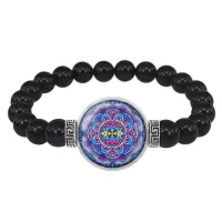 Браслет из черного агата Мандала Исцеления