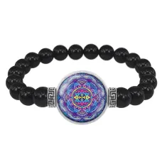 Браслет из черного агата Мандала Исцеления