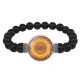 Браслет из черного агата Мандала Солнца BSBA-139