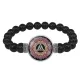 Браслет из черного агата Мандала Мужества и защиты BSBA-141