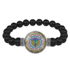 Браслет из черного агата Мандала Здоровья BSBA-143