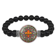 Браслет из черного агата Мандала Успеха BSBA-145