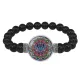 Браслет из черного агата Мандала Слона BSBA-147