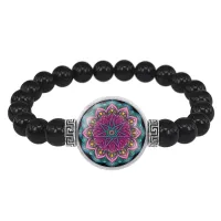 Браслет из черного агата Мандала Творчества BSBA-149