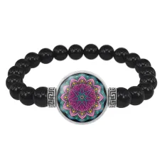 Браслет из черного агата Мандала Творчества BSBA-149