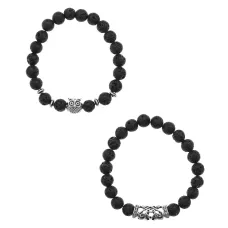 Парные браслеты Сова, лава BJBS-391-01